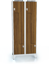 Cloakroom locker Z-shaped doors ALDERA with feet 1920 x 800 x 500